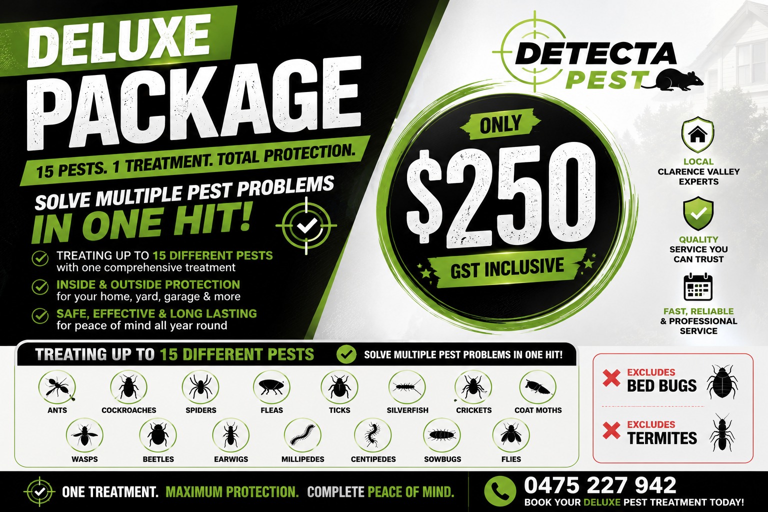 deluxe package offer treats multiple pests